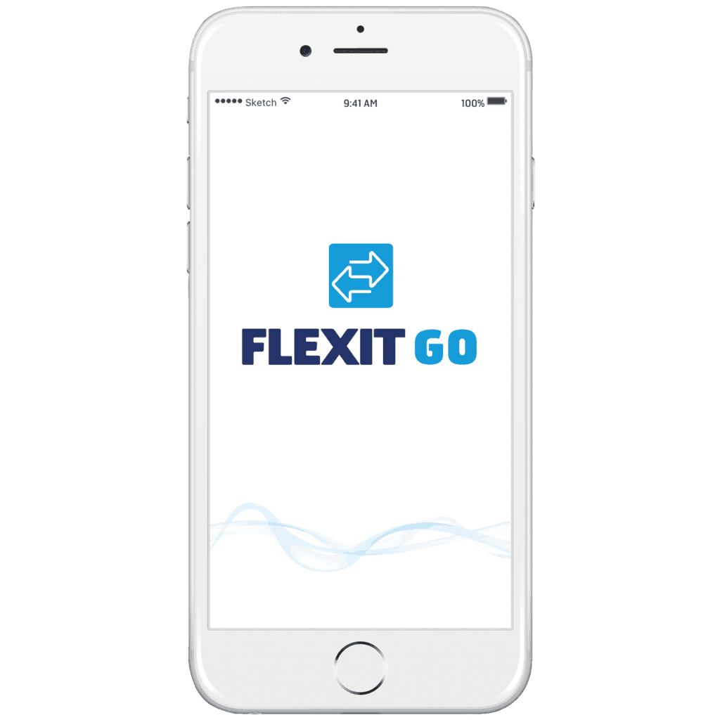 telefon z zainstalowana aplikacja flexit go