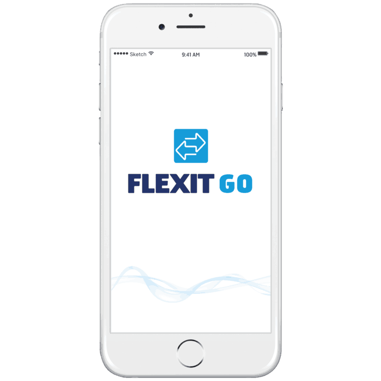 telefon z zainstalowana aplikacja flexit go